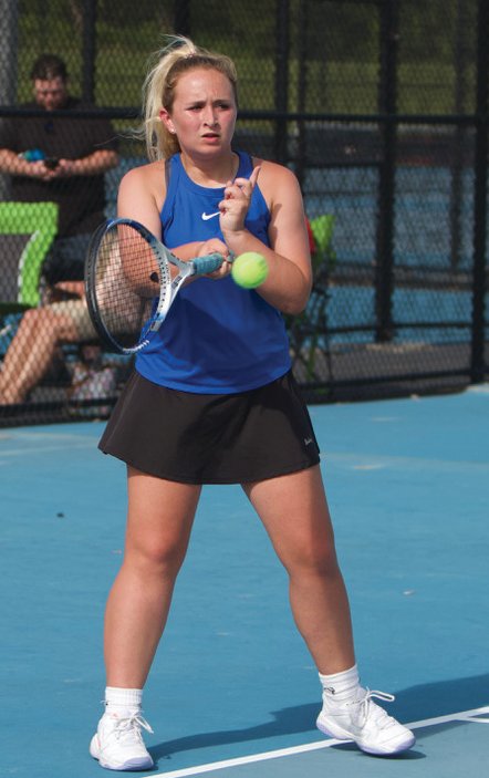 Crawfordsville freshman Samantha Rohr clinched the match with a win at No. 3 singles.