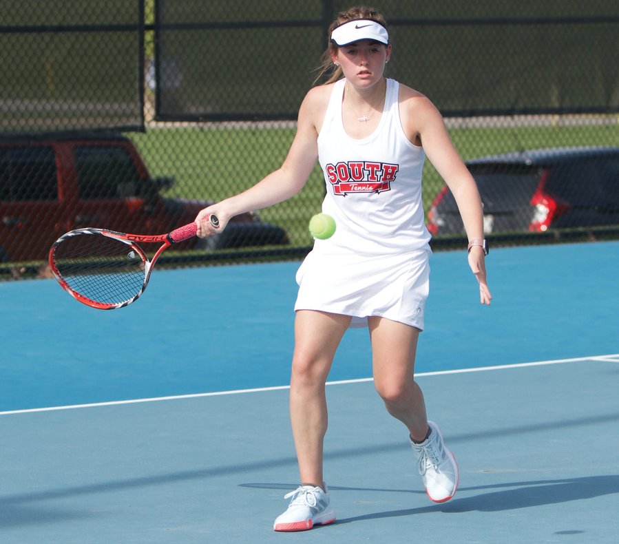 Southmont's Mallory Murphy dropped her match at No. 1 singles to Crawfordsville's Lauren Hale.