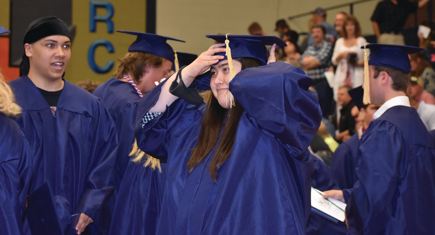 A FCHS graduate is all smiles.