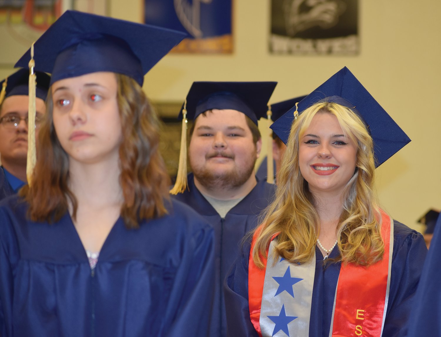 Molly Coles is all smiles during commencement exercises at Fountain Central High School.