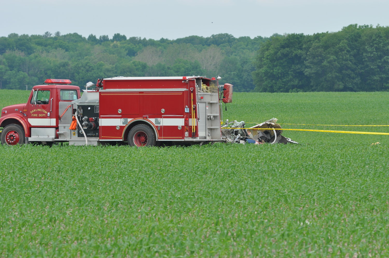 A single-engine plane crashed Sunday in a field near the intersection of State Road 47N and C.R. 800E, just outside of Darlington. The crash claimed the lives of the two people on board.