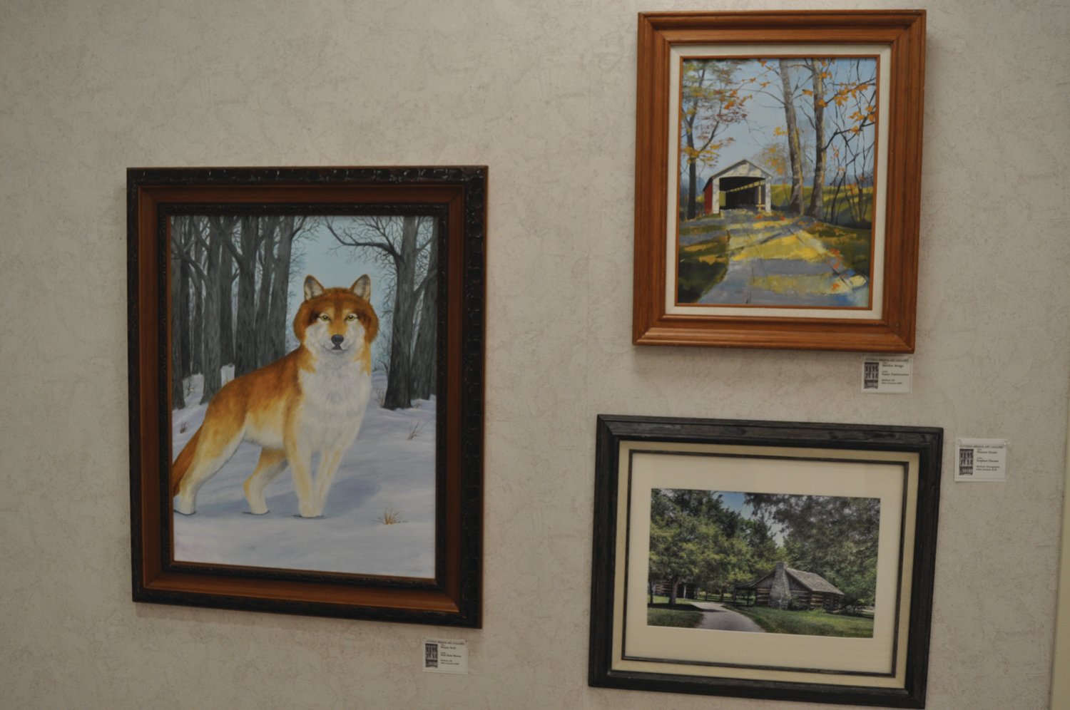 Paintings by members of the Covered Bridge Art Association are currently on display at the Crawfordsville District Public Library
