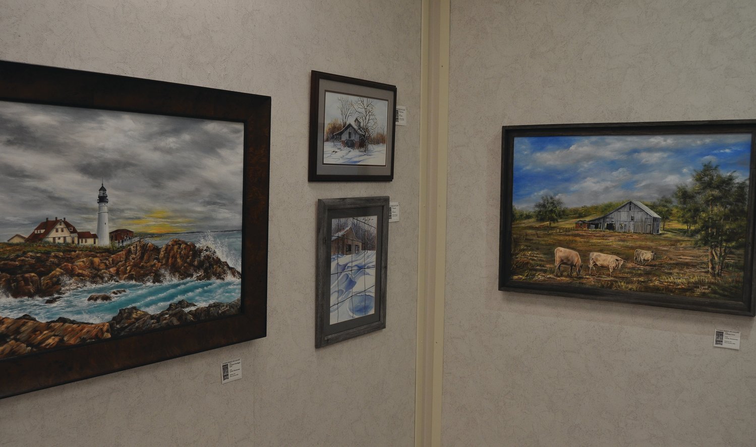 Paintings by members of the Covered Bridge Art Association are currently on display at the Crawfordsville District Public Library
