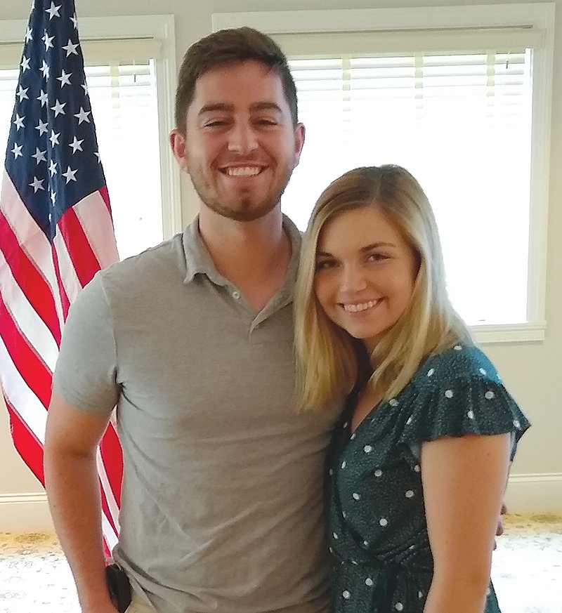 Jack Reimondo and Tayla Haas were recent guest speakers at the Crawfordsville Rotary Club.