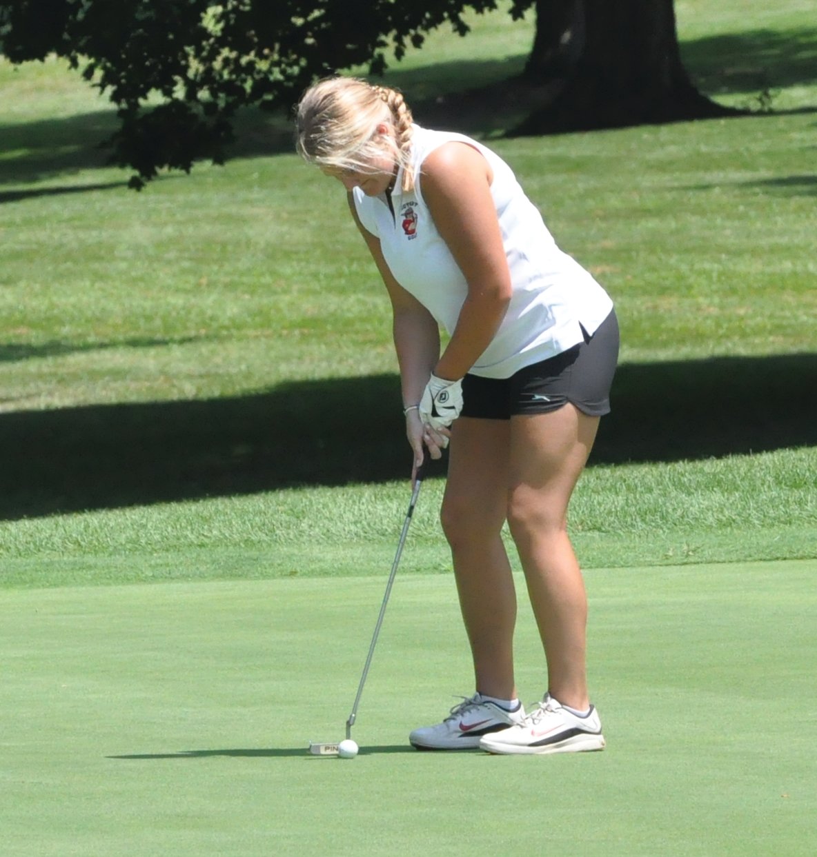Southmont senior Macie Shirk fired a 93 on Monday at the Seeger Invite.