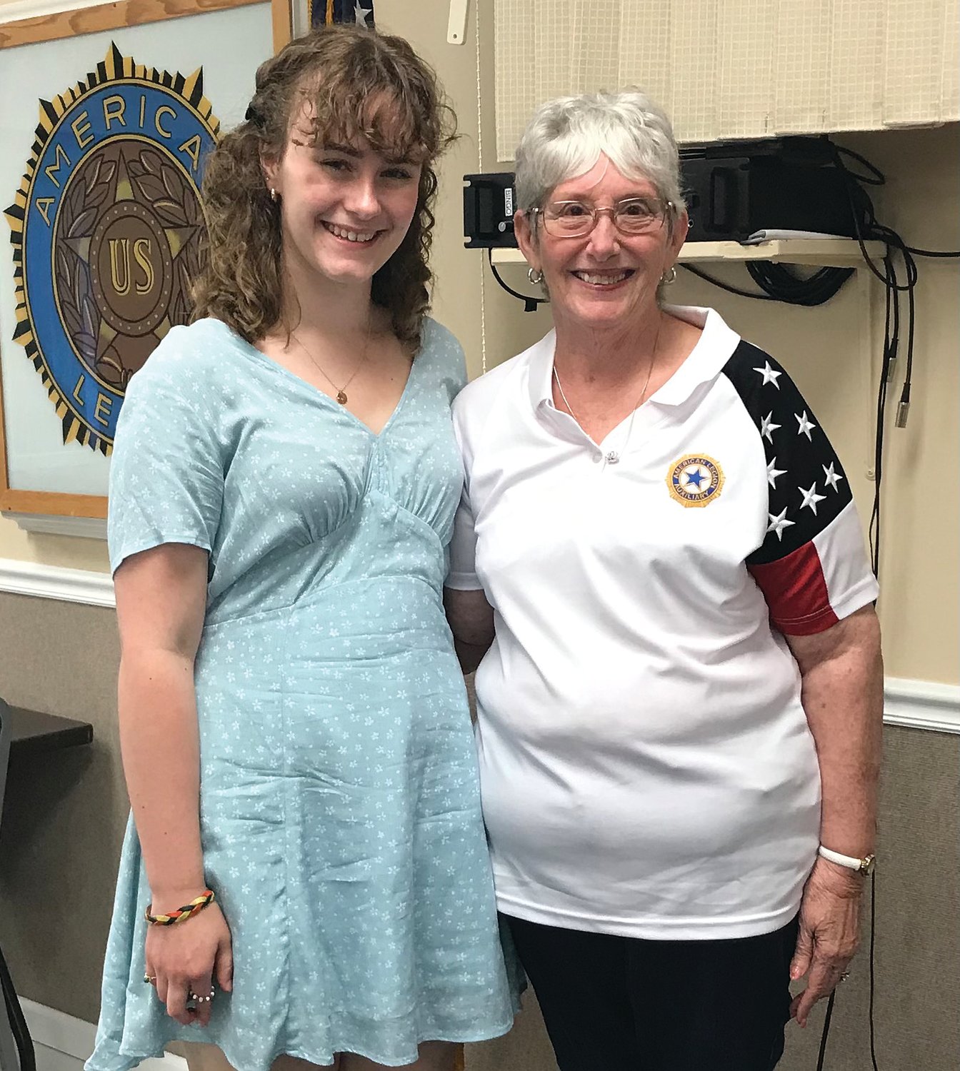 Abigail Eutsler of Linden was welcomed by American Legion Post 72 Commander Bonita Clement during the Auxiliary Academic Gift Recipient Meet & Greet recently. She received a scholarship to attend Butler University where she is pursuing a five-year bachelor of music degree majoring in music education and vocal performance. Eutsler’s grandfathers were Legionnaires. Her maternal grandfather also served as Dubois County Veterans Service Officer and her paternal great grandfather played euphonium in the U.S. Army Bands. Eutsler has served as Page to former Lieutenant Governors and Indiana Senate Presidents Becky Skillman and Sue Ellspermann and State Representative Sheila Klinker.  She has attended the 56th, 57th and 58th Presidential Inaugurals activities of the Joint Congressional Committee on Inaugural Ceremonies, Presidential Inaugural Committees, and Indiana Society of Washington, DC. She was also selected as a delegate to the National Rural Electric Cooperative Association Youth Tour to Washington, D.C.