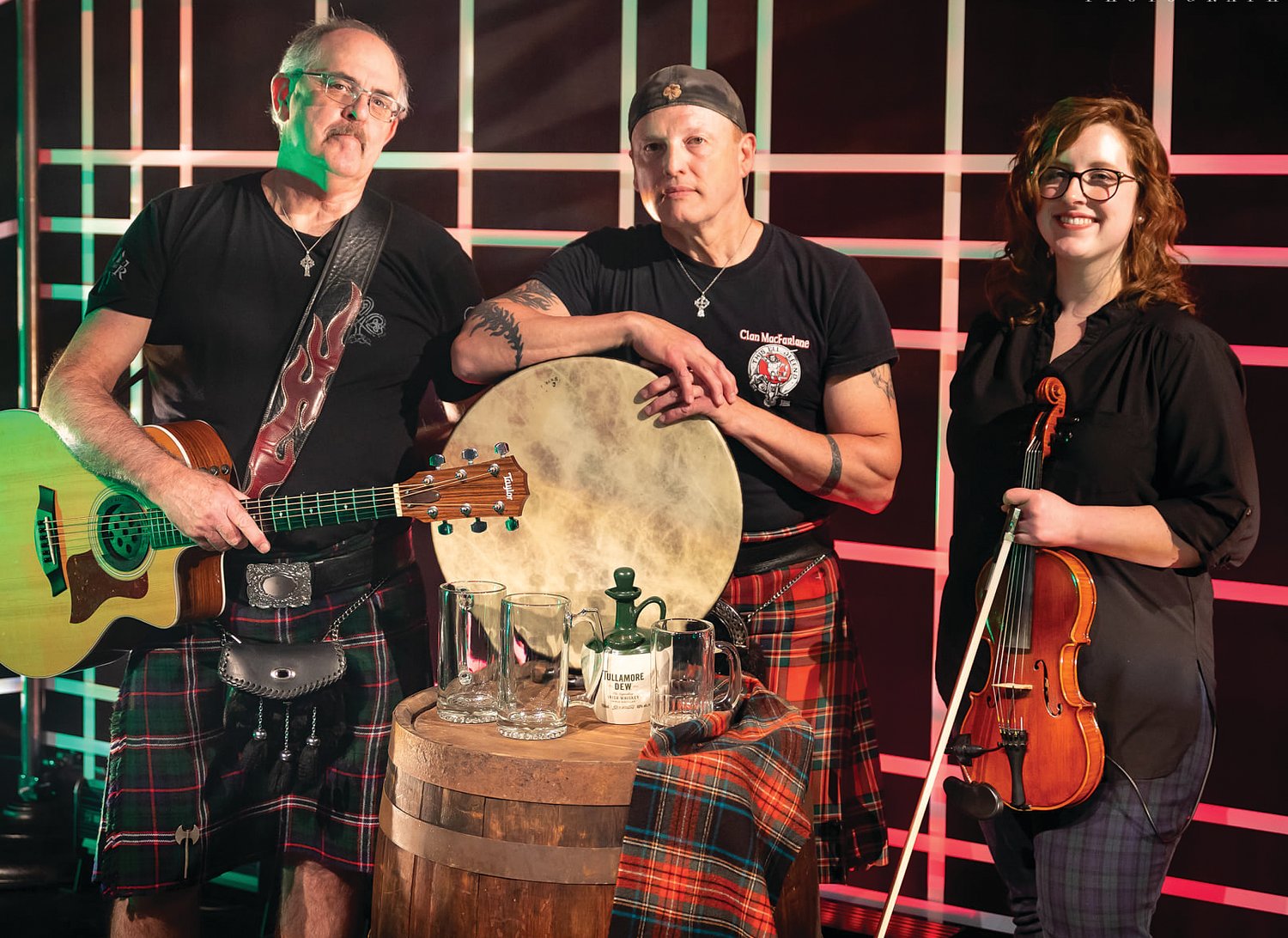 Highland Reign is this year’s opening band. It consists of Leslie Miller, Patrick Norris and Sarah Yingst. They will play 1-3 p.m.