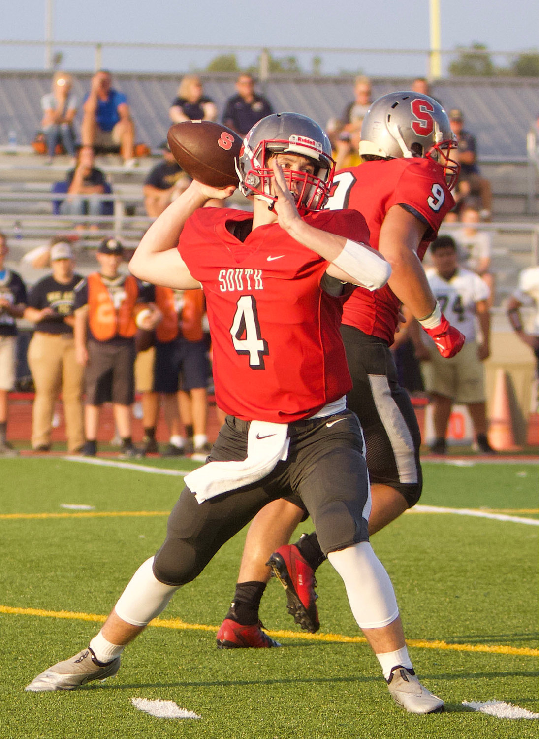 Nick Scott throws the football against Fountain Central on Friday.