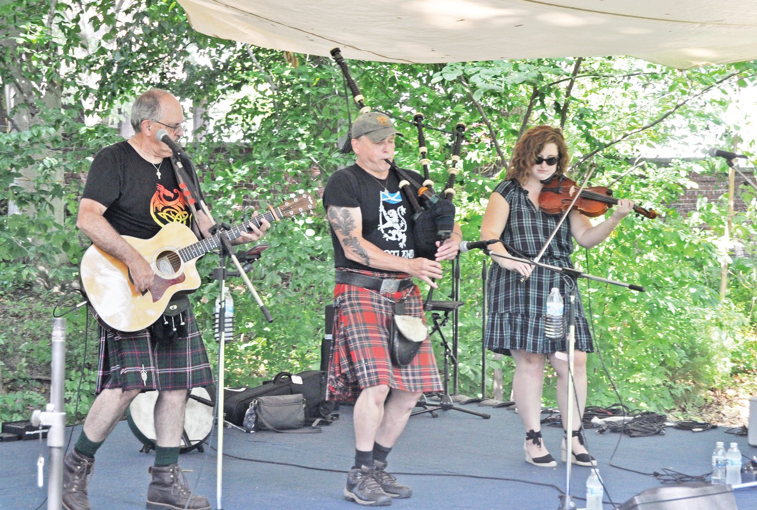 Scots American folk rock band Highland Rein performs at the Taste of Montgomery County on the grounds of the General Lew Wallace Study and Museum on Saturday.