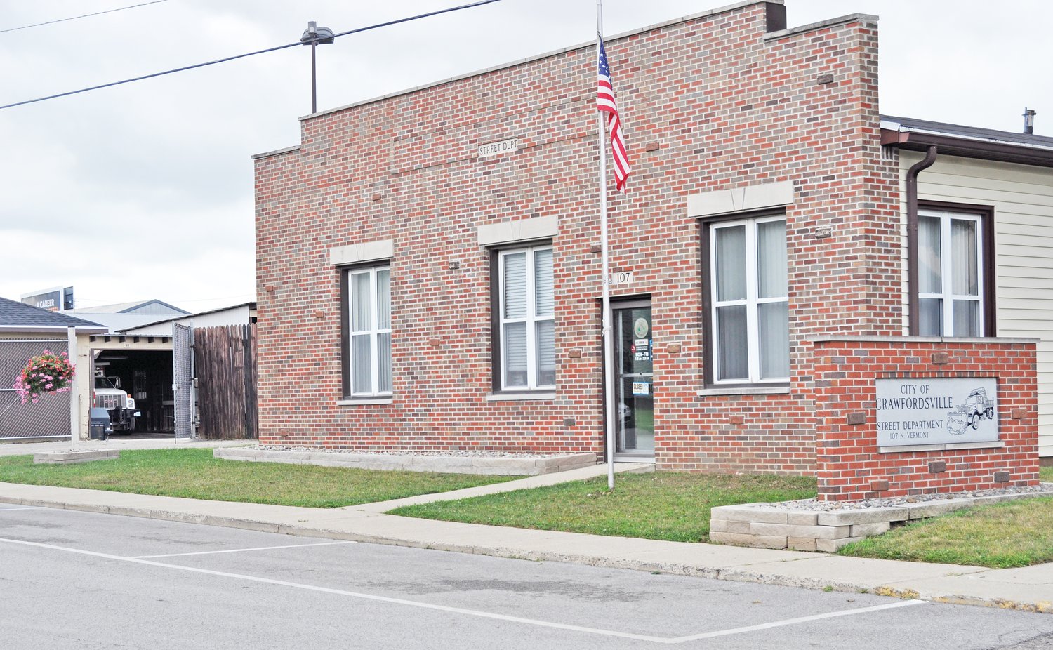 The Crawfordsville Street Department offices are shown Monday. The city has hired a consultant to assess the facility and  determine the feasibility of repairs or constructing a new building.