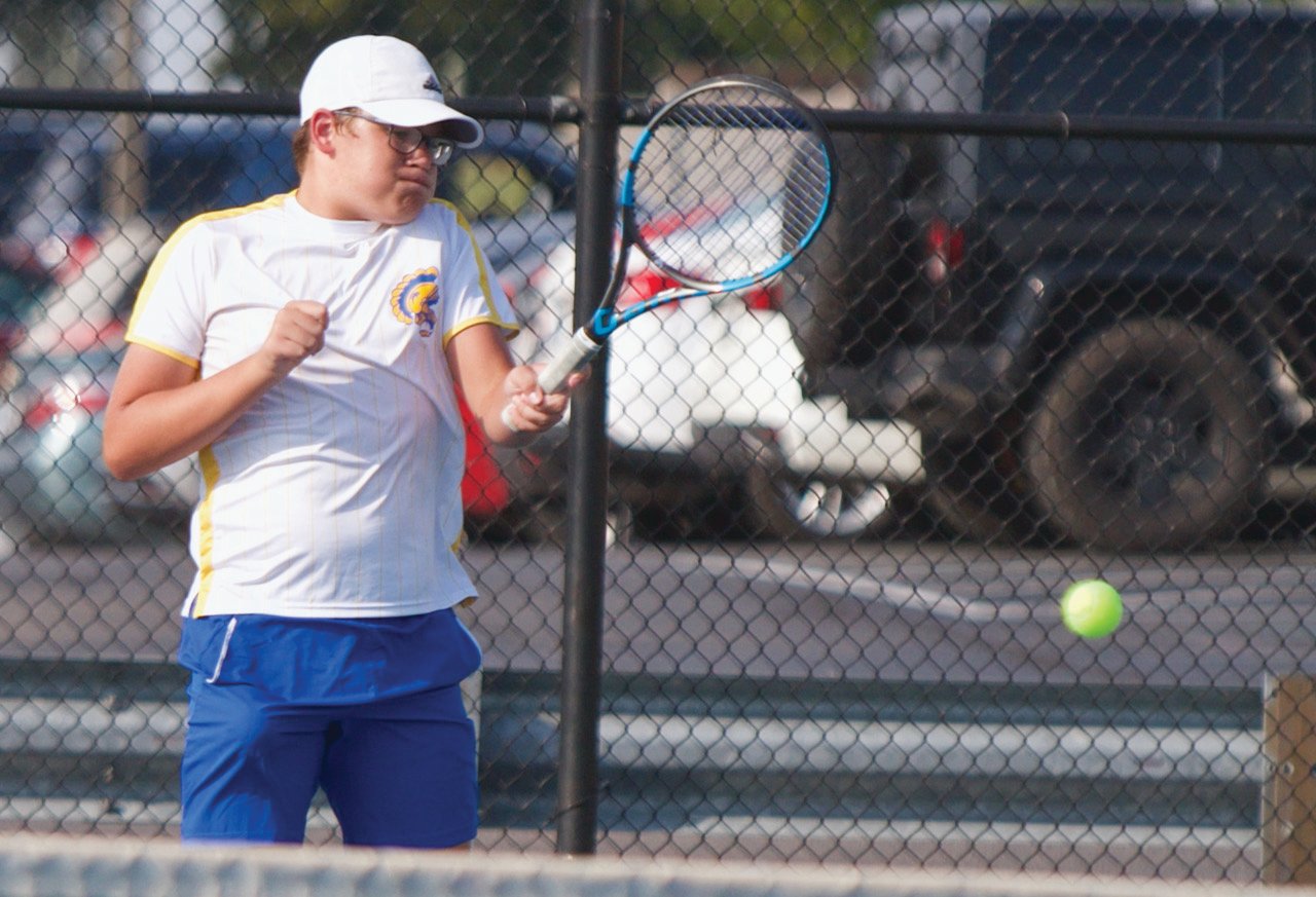 Crawfordsville's James Murphy helped the Athenians win with a win at No. 1 singles against North Montgomery on Monday.