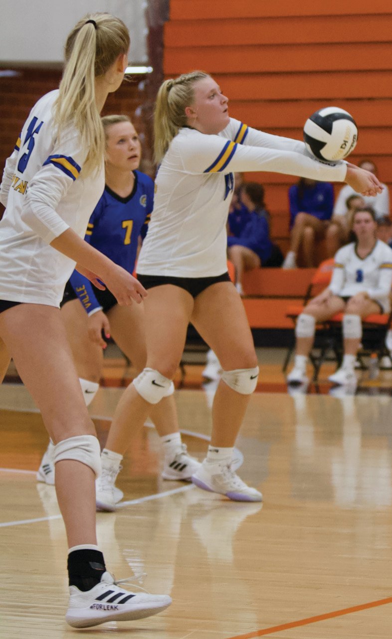 Crawfordsville junior Macy Bruton had 17 kills in a win at North Montgomery on Thursday.