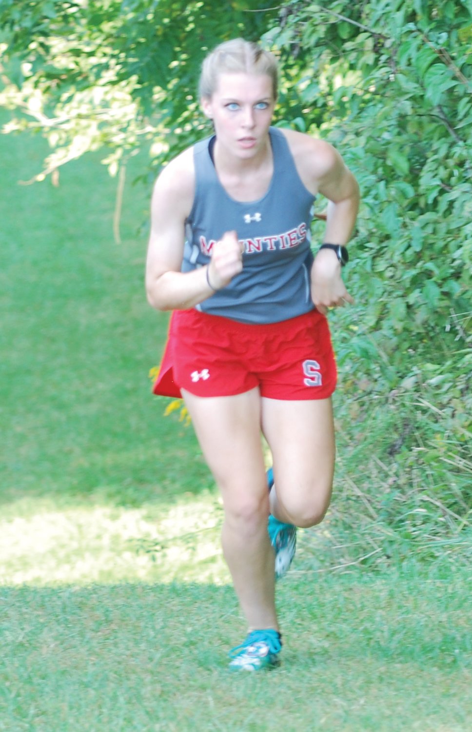 Southmont junior Faith Allen raced to a win at the Montgomery County meet on Thursday.