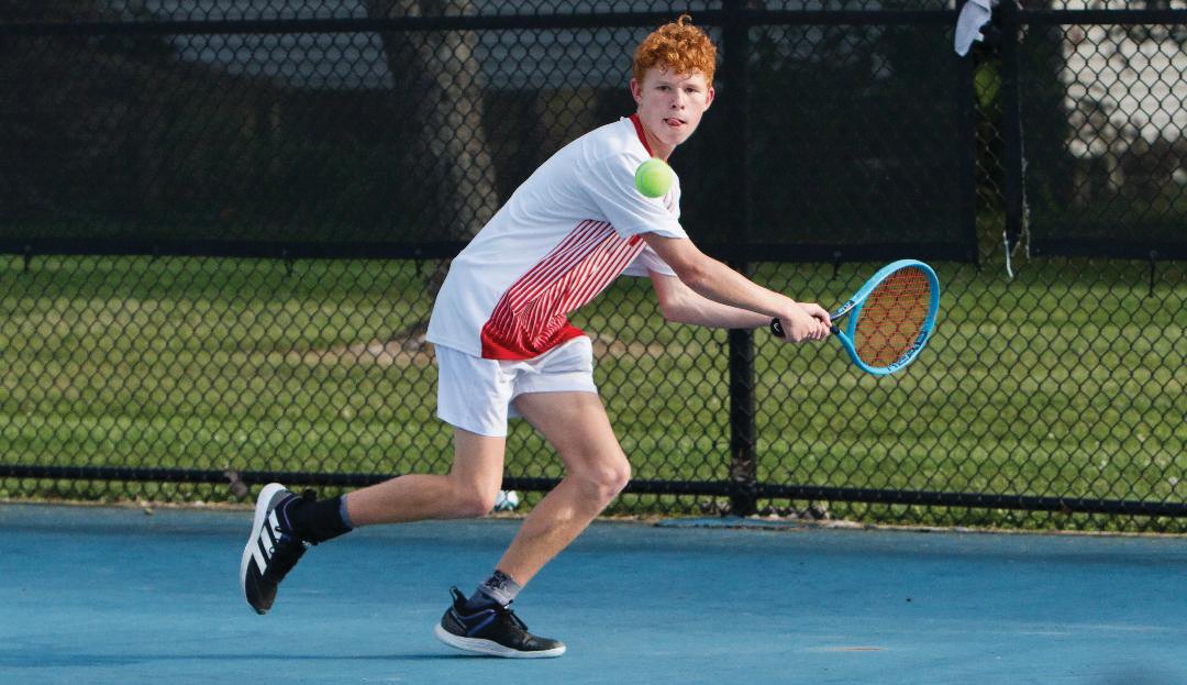 Southmont's Hayden Hess won at No. 3 singles for the Mounties.