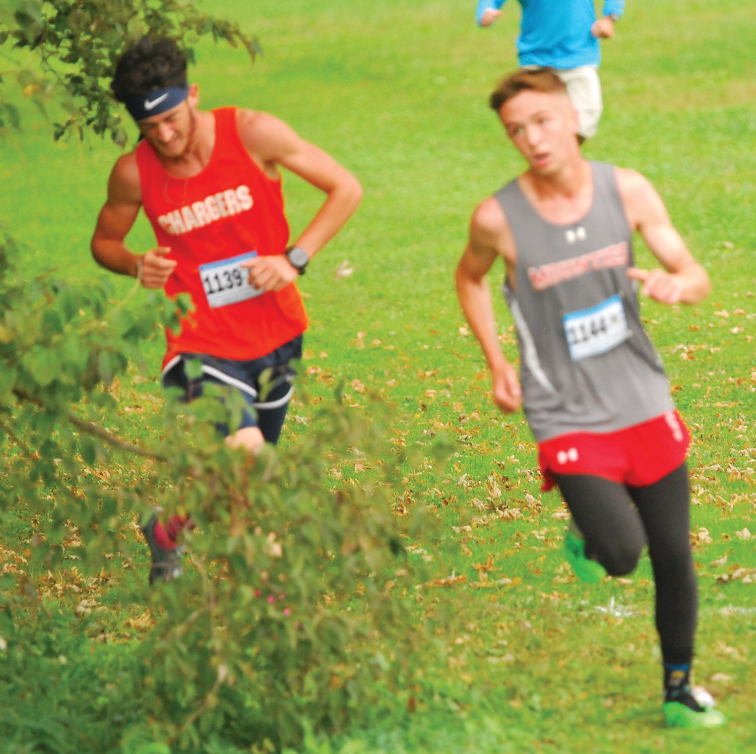 Southmont's Mason Cass and North Montgomery's Elijah McCartney both broke 17 minutes on their way to a second and third place finish respectively.