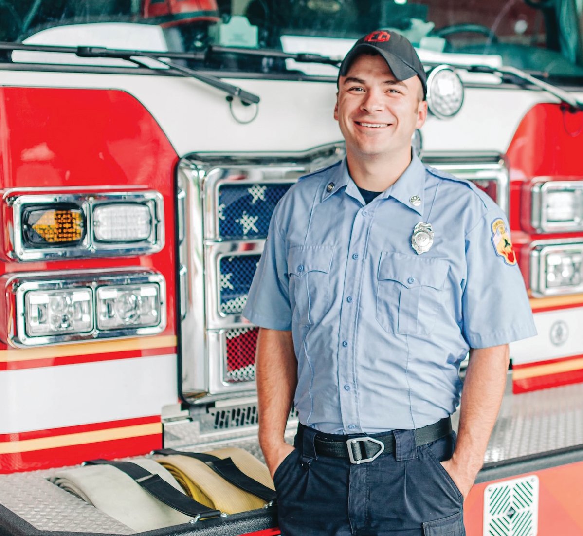 Kyle Hunt, firefighter/paramedic, with the Crawfordsville Fire Department.