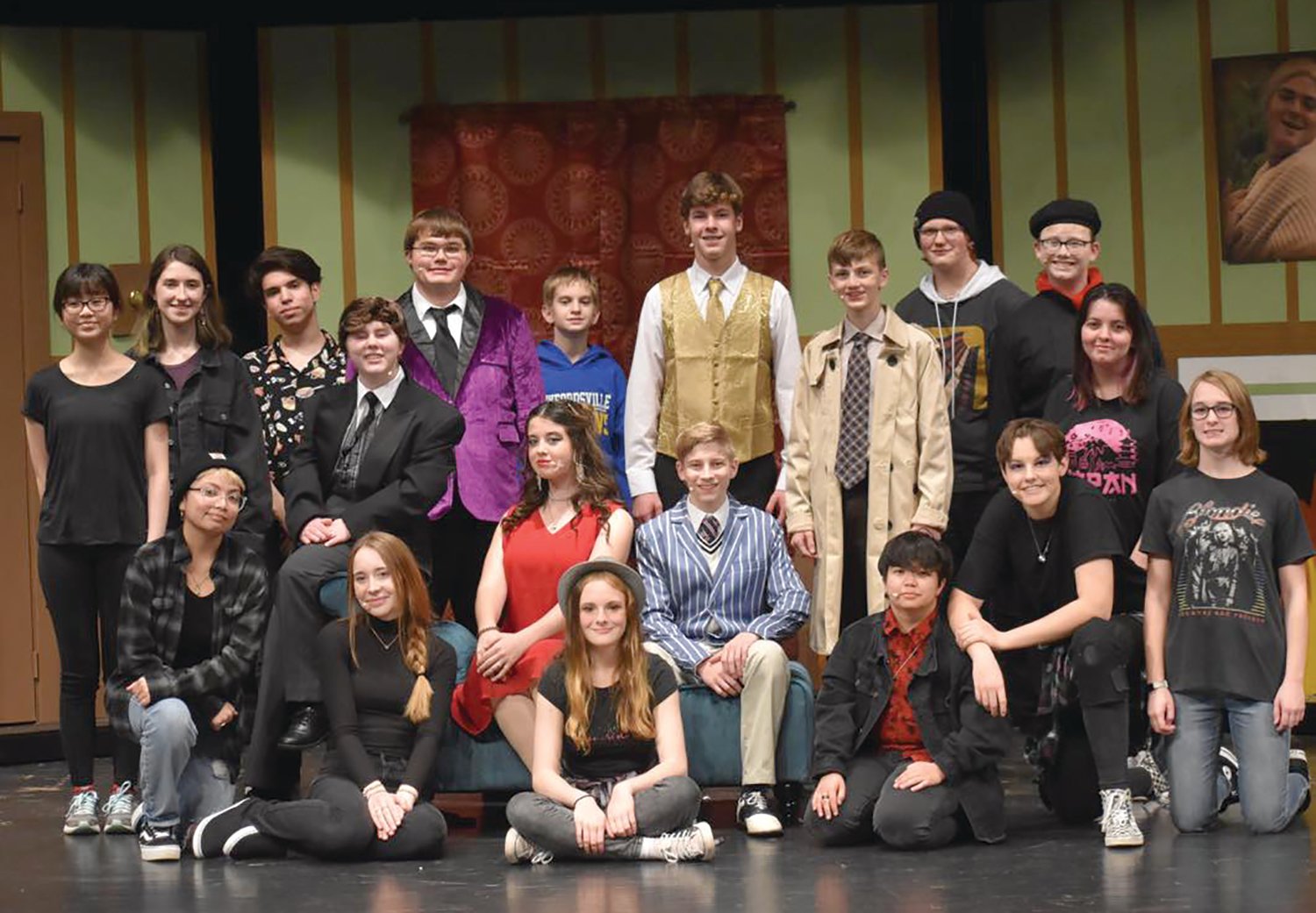The cast of "The Play That Goes Wrong" takes the stage this weekend in Connie L. Meek Auditorium at Crawfordsville High School.
