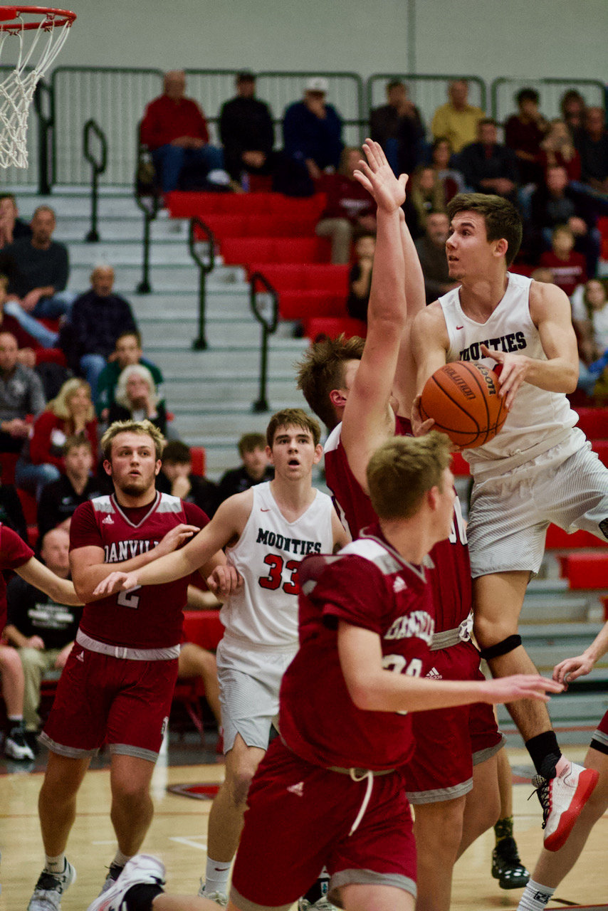 Logan Oppy scored a game-high 28 points to help Southmont defeat Danville 64-59. The win for the Mounties was their first over Danville since 1996 and allowed Souhtmont to be 5-0 for the first time in school hsitory