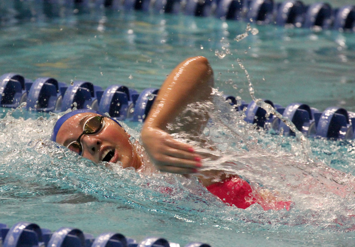 Senior Alyx Bannon is heading back to the state finals for a third time with wins in both the 50 and 100 freestyle.