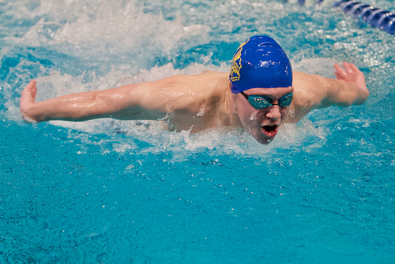 Sophomore Whitman Horton joined his brother in winning four events for the Athenians.