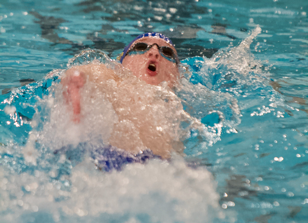 Senior Evan Chaney was a member of two relay teams that will be swimming at the state finals.