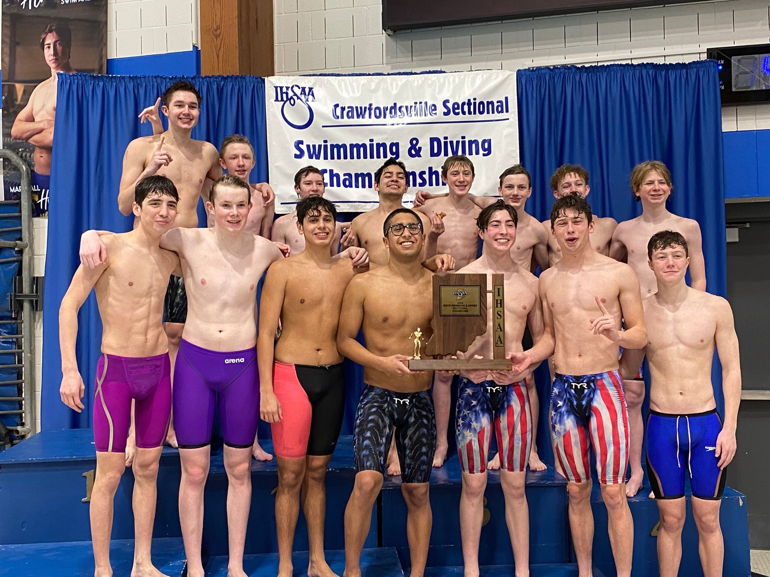 Crawfordsville boys swimming dominated their way to their 7th sectional title in 8 years by winning 10 of the 11 events. The Athenians will be sending 8 individuals to IUPUI for the state finals on Friday.