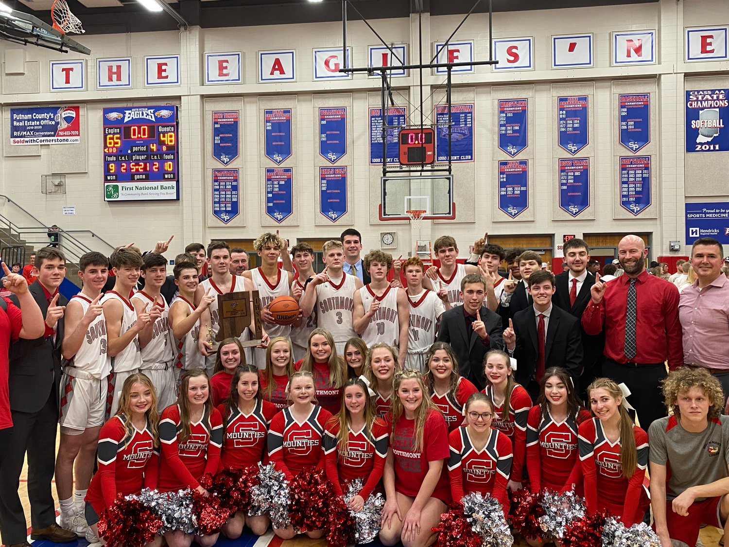 Southmont captured its first sectional title since 1994 with a 65-48 victory over Parke Heritage. The Mounties will move on to to next week’s Regional at Greenfield Central to take on Eastern Hancock.