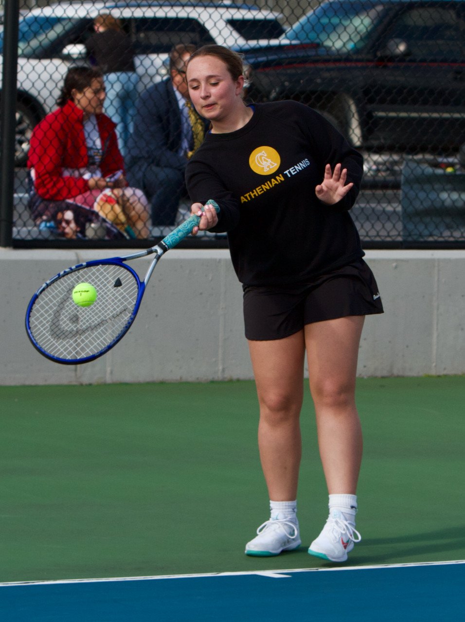 Samantha Rohr was victorious at No. 1 singles for the Athenians.