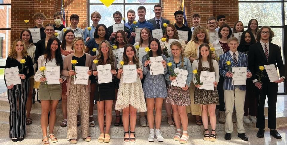 The following students were recently inducted into the Crawfordsville High School chapter of National Honor Society. In order to be an inducted member of NHS, students must have a cumulative GPA of 3.5 or above and demonstrate excellence in the areas of scholarship, leadership, character and service. New members include: seniors, Victoria Abston, Carolina Aguilar, Natalie Dossett, Liddy McCarty, Luke Ranard, Olivia Reed and Joseph Sanchez Huesca; juniors, Paige Corbin, Jacqueline Palacios and Mia Wagner; and sophomores, Taylor Abston, Emma Adair, Joshua Angulo Azamar, James Barclay, Nancy Blanchard, Thomas Bowling, Haley Eads, Mikaylin Figg, Tyson Fuller, Whitman Horton, Elizabeth Jeffries, Hayden Jeffries, Mason Campbell, Ryan Miller, James Murphy, Jaycie Myers, James Novak, Emily Powell, Emily Rivera, Samantha Rohr, Kristen Thompson, Elizabeth Turner, Brenden Warren, Gabby Warren, Emily Weliver, Ashton Wilson and Nivek Witt.