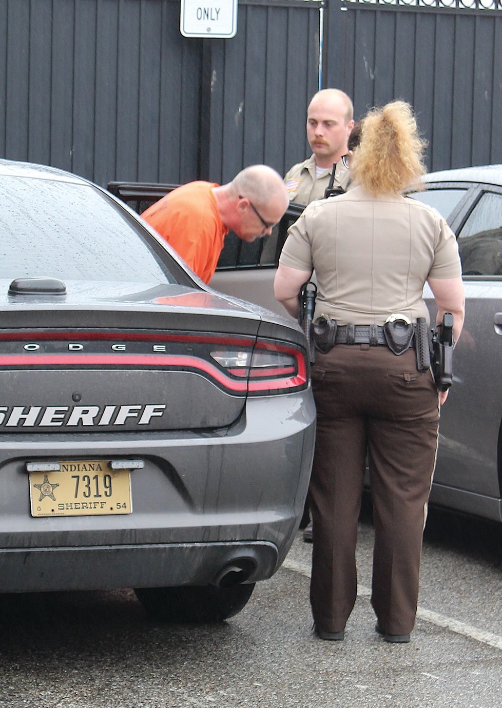 Murder suspect Michael D. Parks arrives Friday at the Montgomery County Courthouse for his change of plea and sentencing hearing. Parks was ordered to serve 50 years in the Department of Corrections for killing and decapitating his wife, Hope Parks, in August 2020.