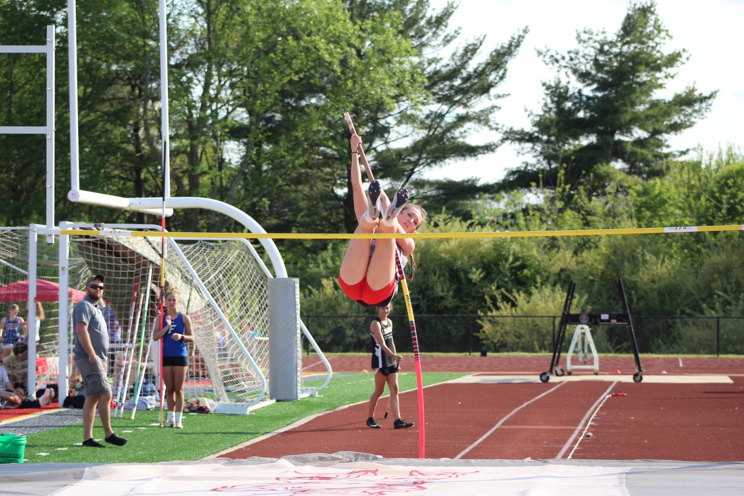 Southmont's Brianna Heninger defended her SAC title in the pole vault.