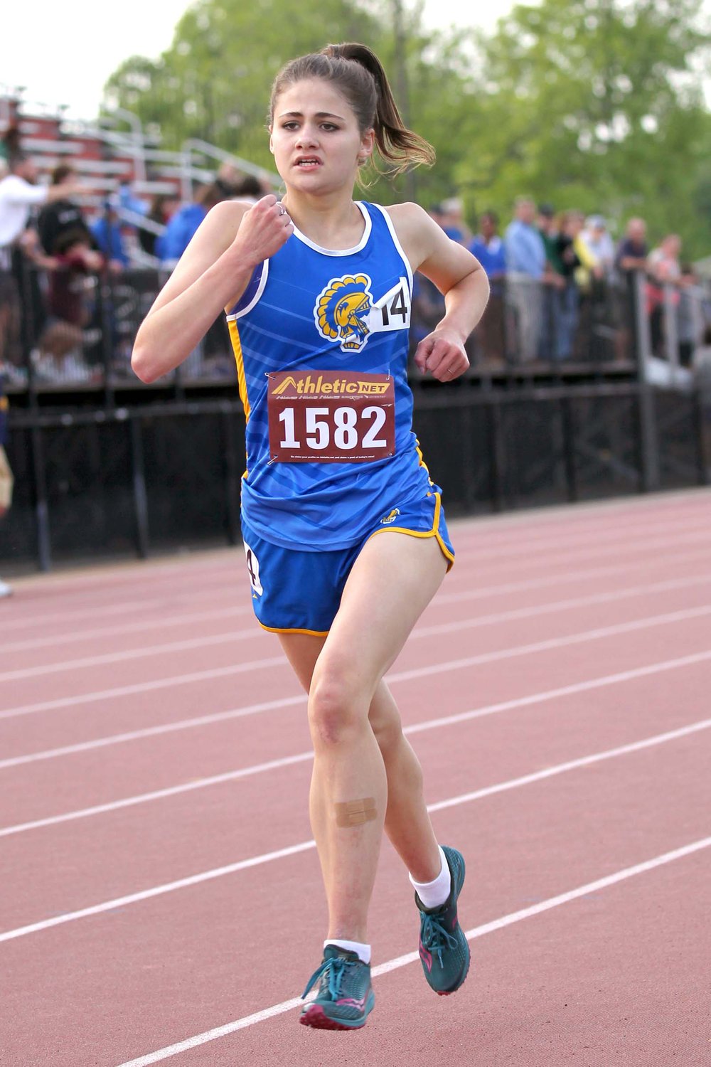 Freshman Sophia Melevage of Crawfordsville ran the 1600m at the Lafayette Jefferson track regional in a time of 5:38.84.