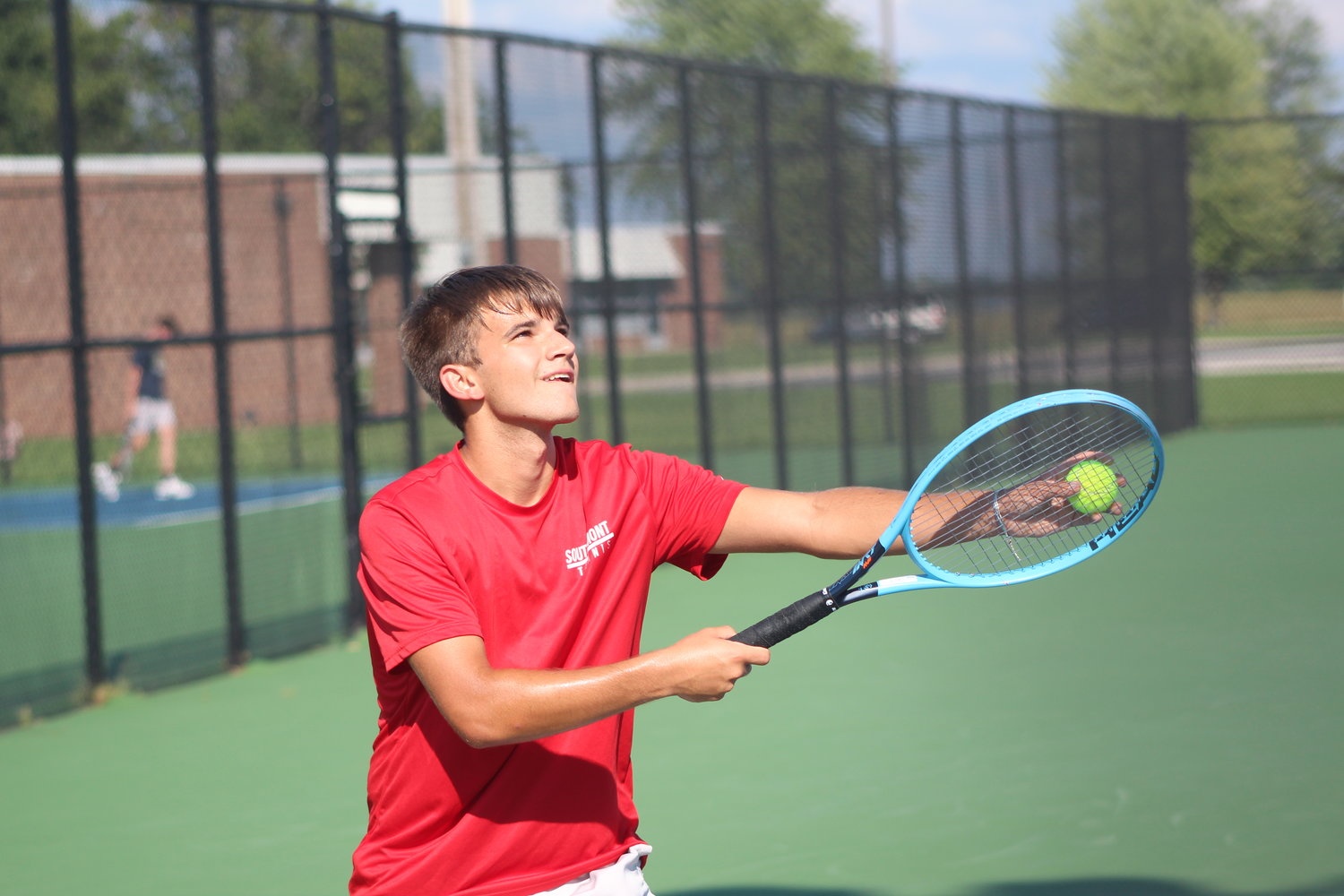 Adam Cox made quick work of his opponent as he took care of business 6-0, 6-0.