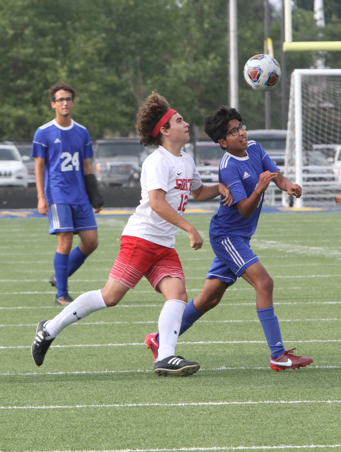 Southmont's Hunter Gray battles for the ball.
