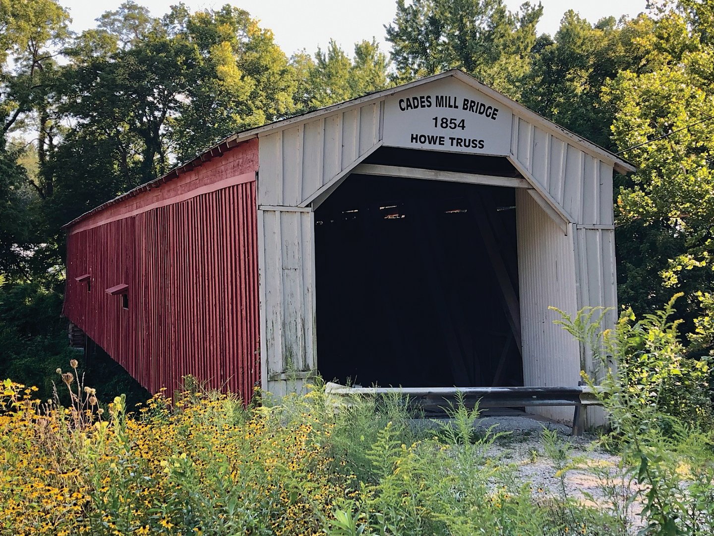 Built in 1854, the Cades Mill Covered Bridge is the oldest covered bridge still on its original site. Years of neglect and inclement weather have taken its toll. It has been named to Indiana Landmarks 10 Most Endangered list.