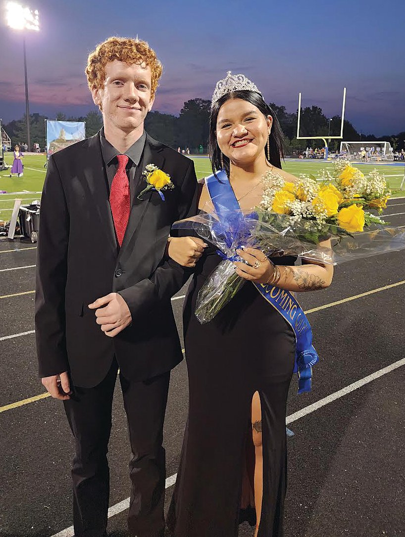 Thayli Cuevas was named Crawfordsville High School Homecoming Queen on Friday. She is pictured with escort Peter Kearns.
