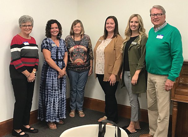 Montgomery County Retired Teachers enjoyed a program on the West Central Career Technical Education Program which prepares high school students for high paying jobs after high school.  Shown here are President Kim Nixon, Samantha Cotten, Secretary Karen Patton, Sara Nicodemus, Jessica McClamroch and Steve Frees Treasurer.