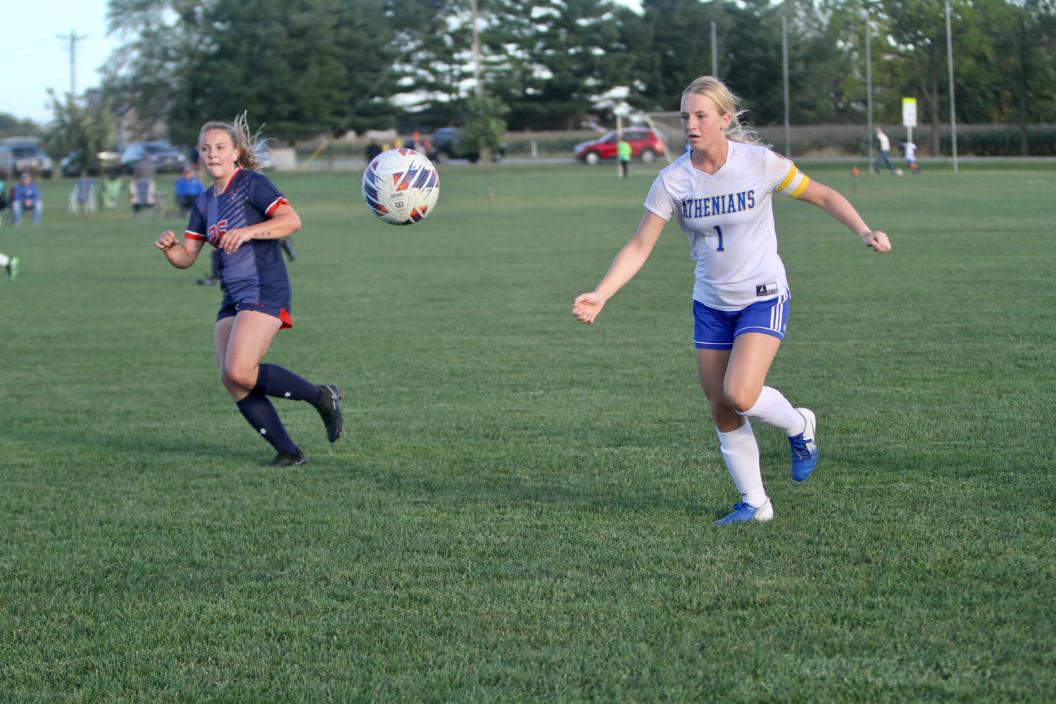 Jayda Roach scored the lone goal for the Athenians in the first half of play.