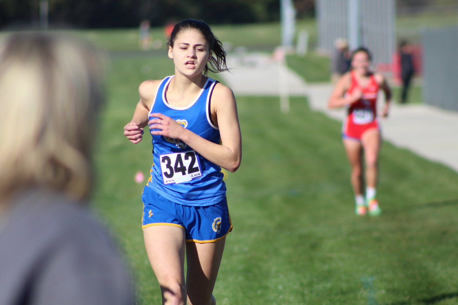 Crawfordsville's Sophia Melevage raced to a 4th place finish in the girls race.