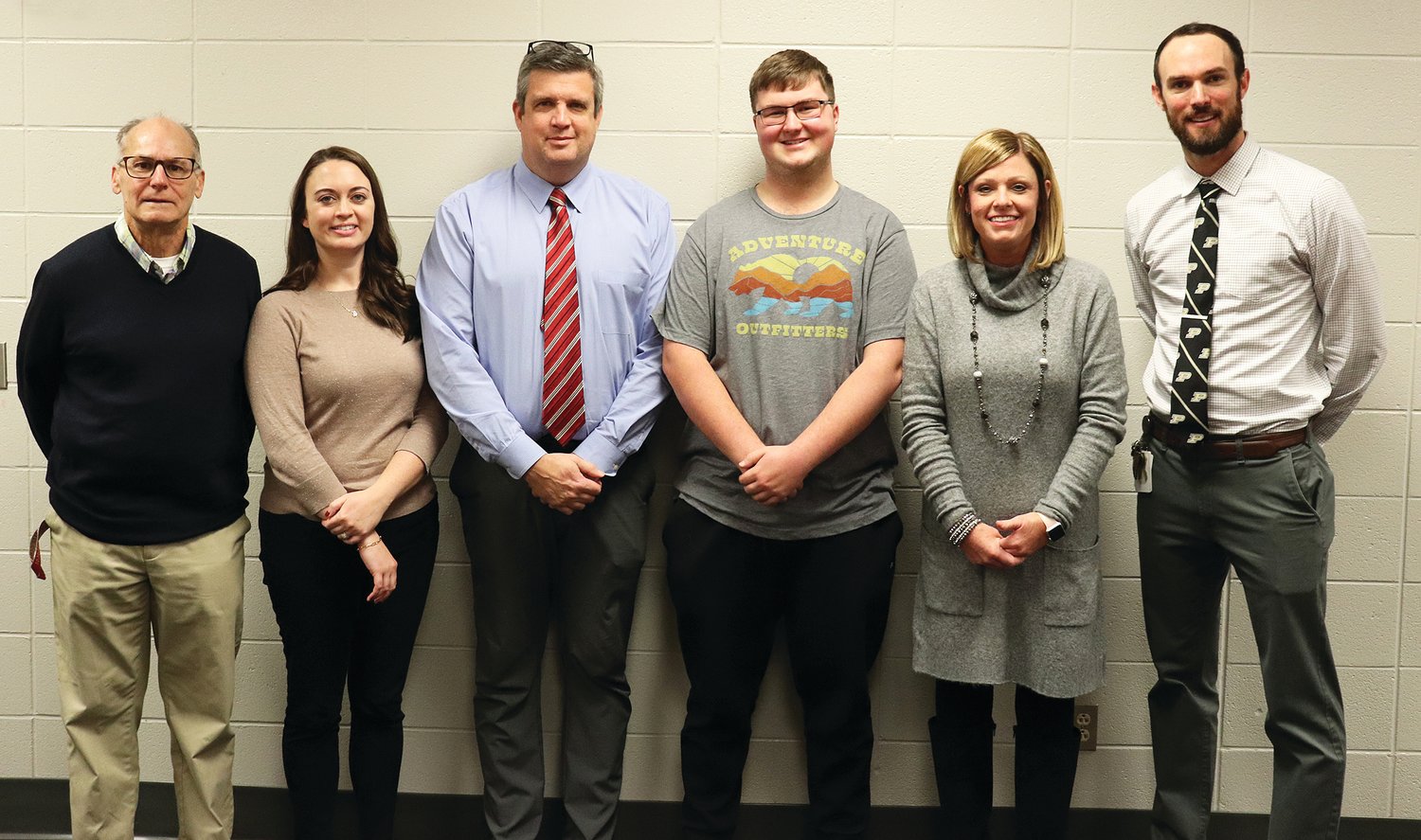 Southmont administration are, from left, Brad Acton, Kelsey Feese, Dr. Chad Cripe, Gabriel Little, Ashley Hammond and Kyle Owens.