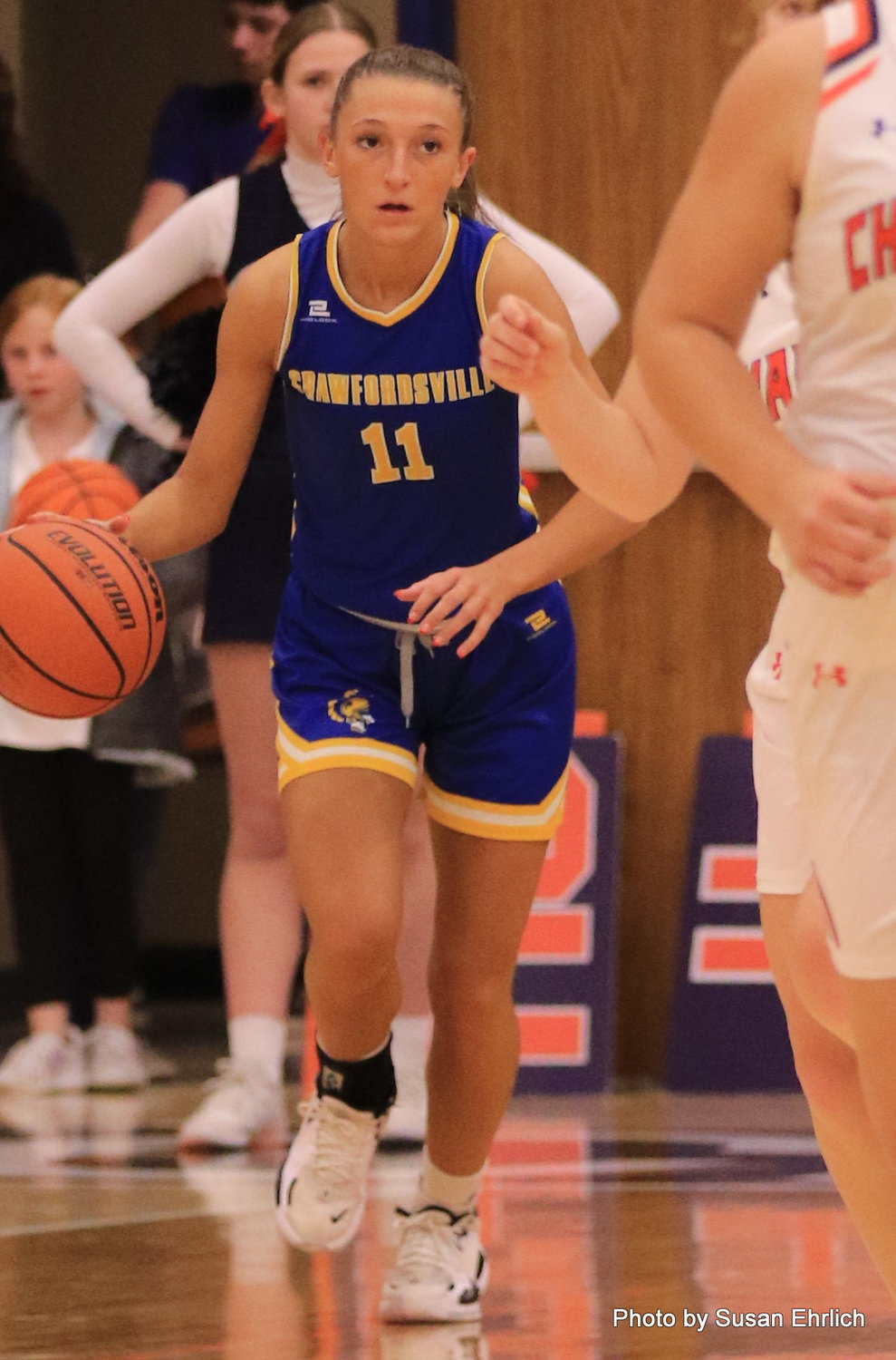 Crawfordsville senior Elyse Widmer had a career high 17 points to help lead the Athenians to a 52-45 win over county rival North Montgomery on Friday.