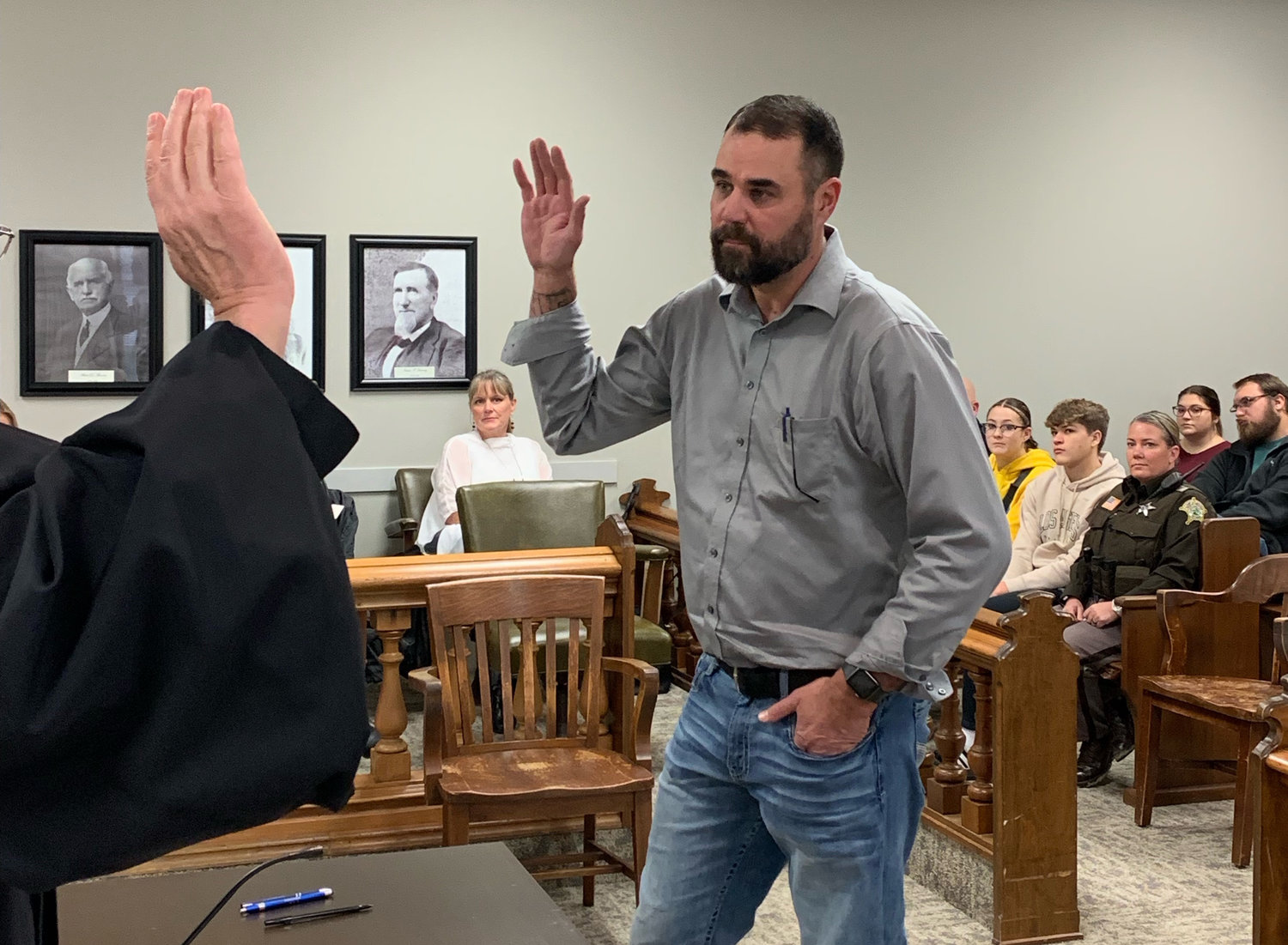 Matt Nelson is sworn in as a new district 2 county councilman.