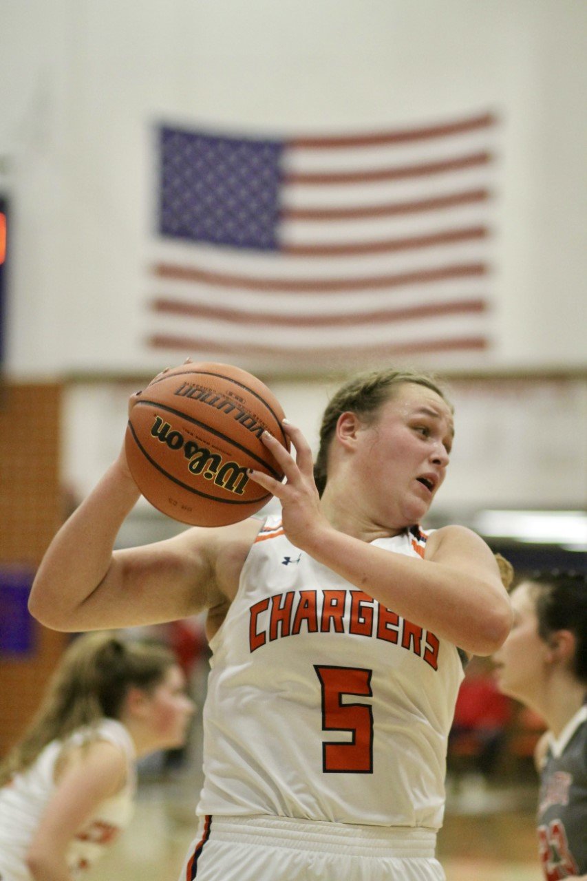 Piper Ramey notched another double double for the Chargers with 13 points and 12 rebounds.