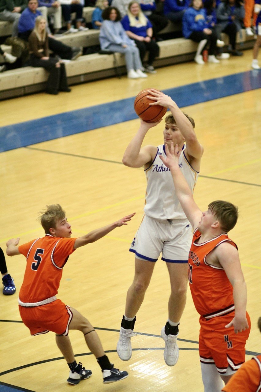 Crawfordsville’s Cale Coursey was back to his 
normal self Friday night as the senior scored a game-high 16 points to lead CHS past county rival North Montgomery in the opening round of the Boys Sugar Creek Classic