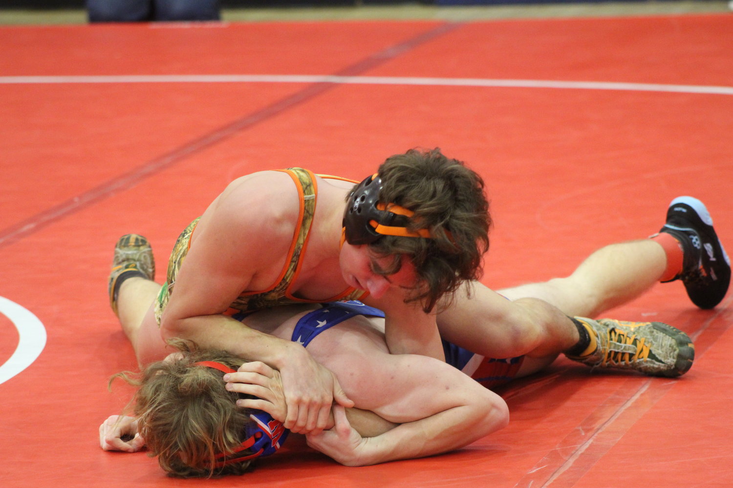 North Montgomery's Nolan Yarger took home the SAC title at 132 lbs.