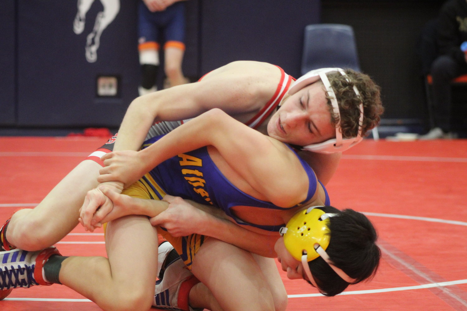 Southmont's Brier Riggle and Crawfordsville's Taiga Koyanago both had successful days at 106 with Riggle taking 2nd and Koyanagi 4th