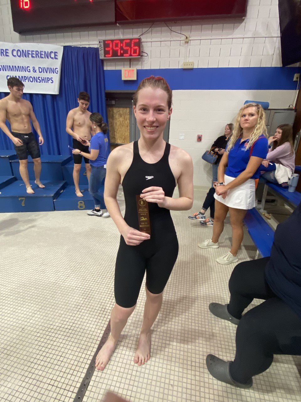 Southmont's Faith Allen earned a 7th place finish in the girls 100 backstroke.