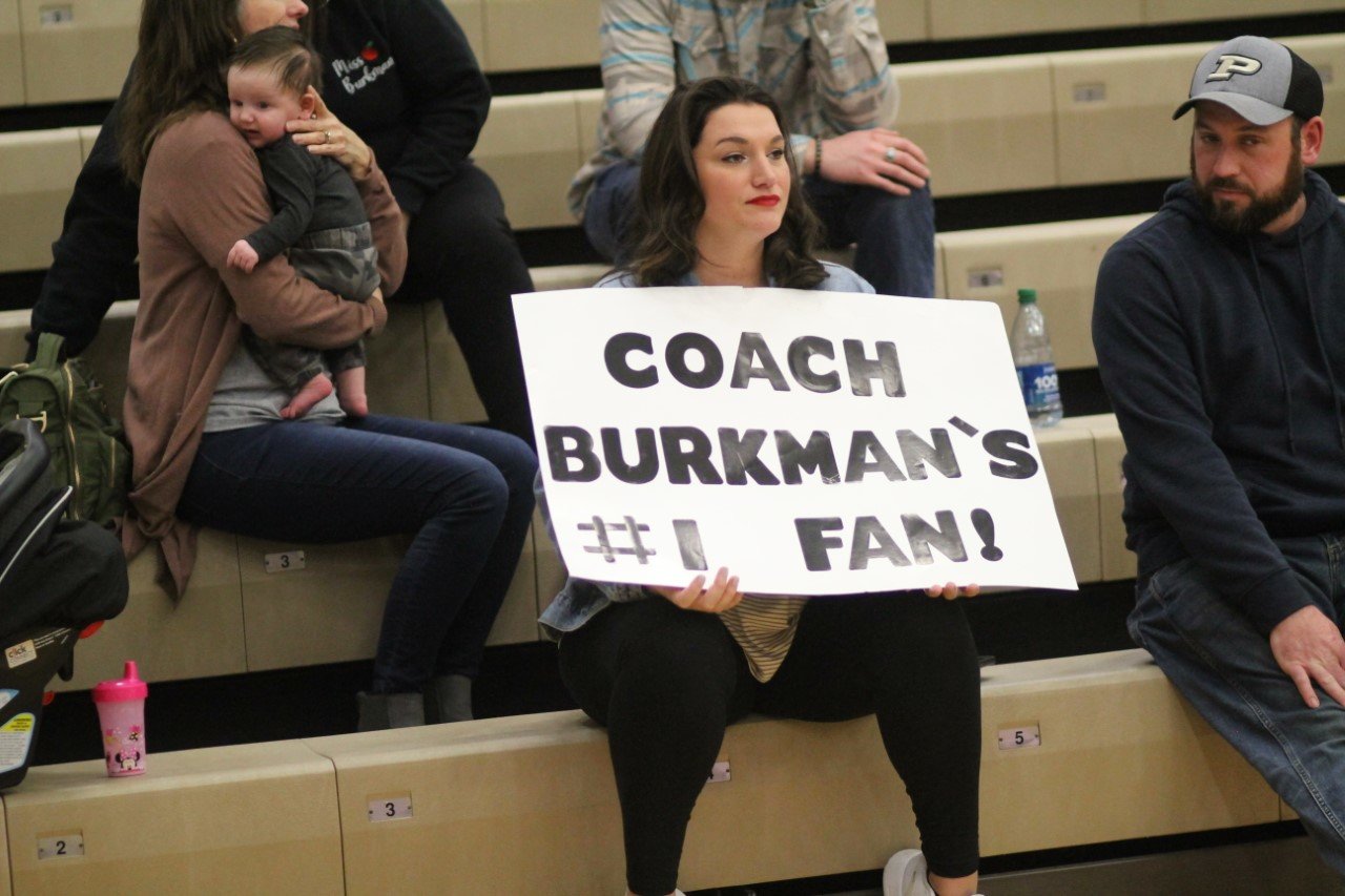 Southmont coach Dan Burkman had some special people in attendance on Saturday as his family made sure they let everyone know who they were cheering for.