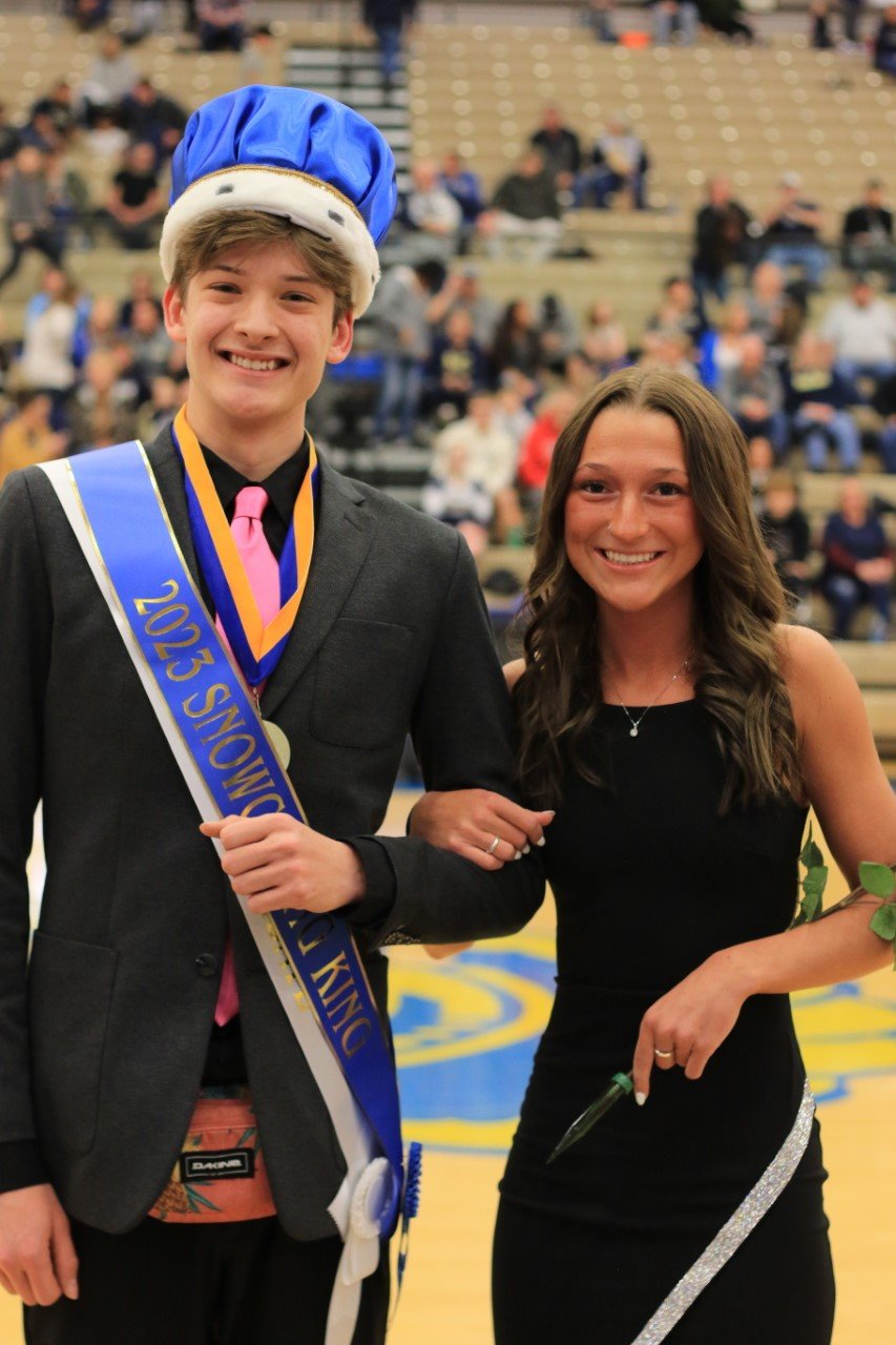 Roman Contreras was crowned the 2023 Winter Homecoming King at Crawfordsville High School. He was escorted by fellow senior Elyse Widmer.