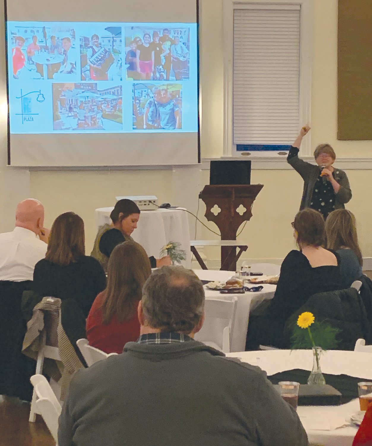 Sue Lucas, Crawfordsville Main Street program director, gave a presentation Monday during the organization's annual meeting at the Masonic Cornerstone Event Center.